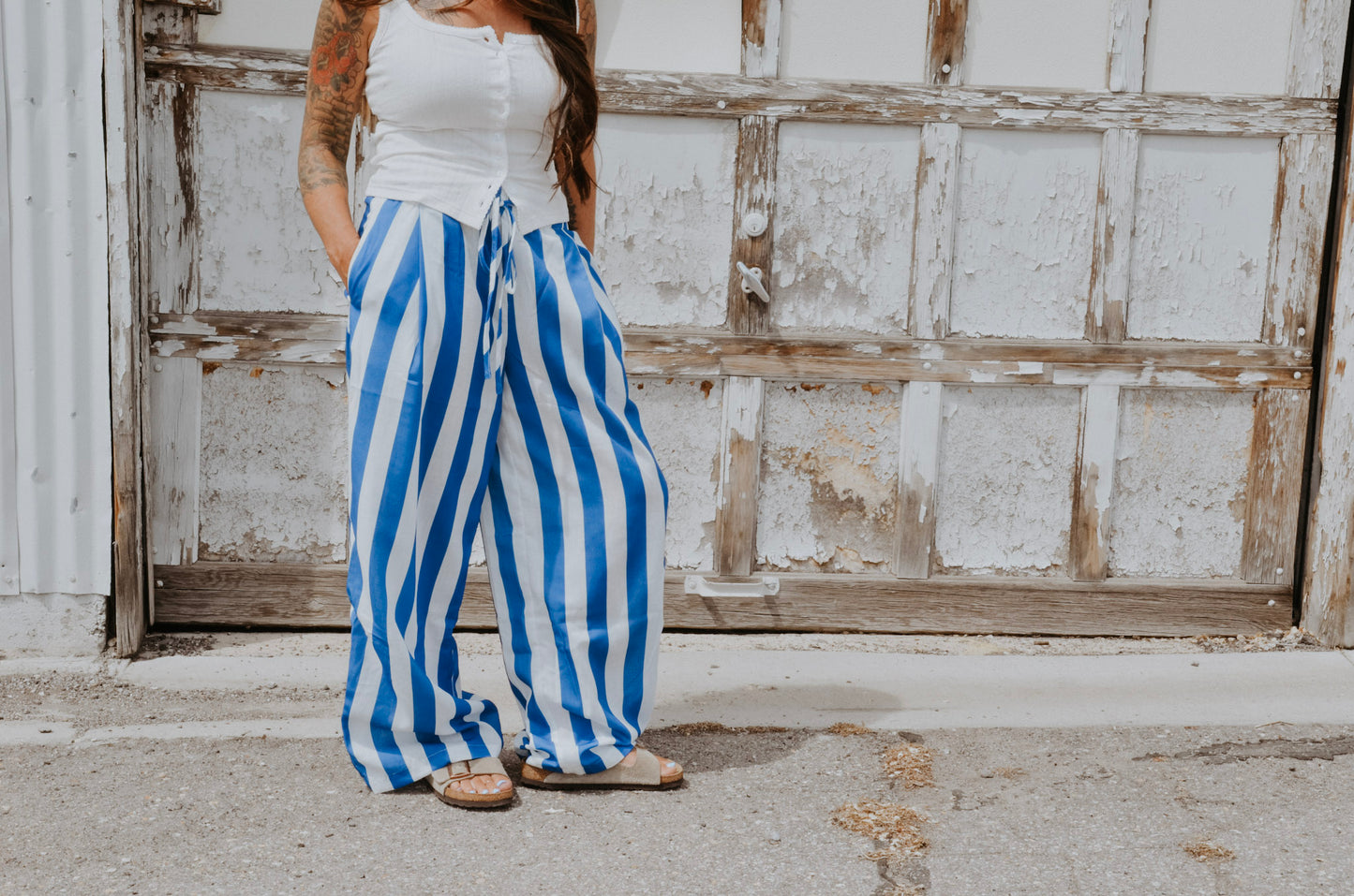 The Capri Striped Trousers