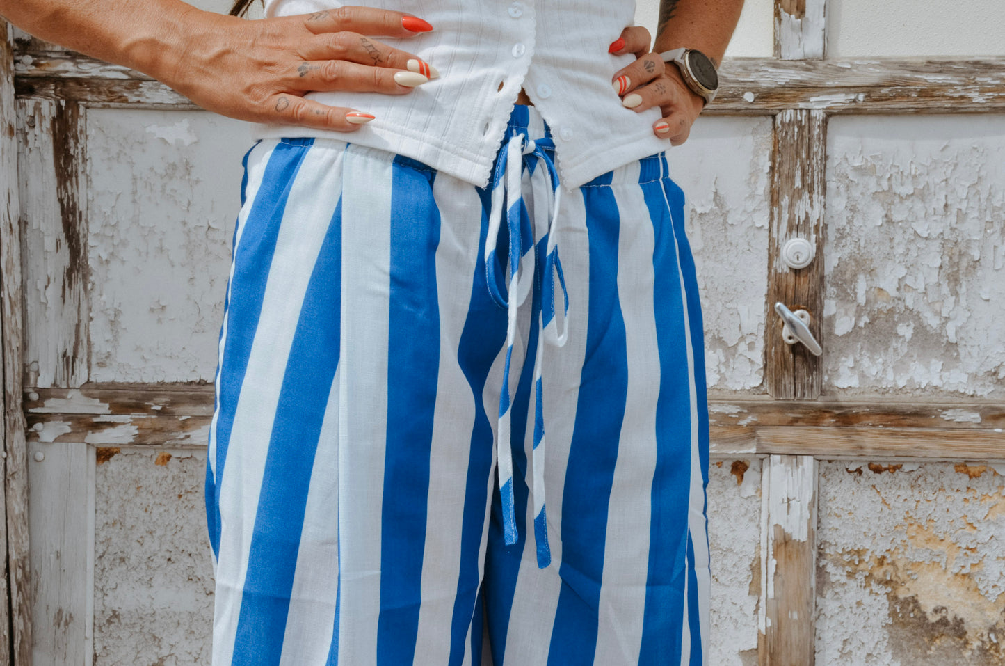 The Capri Striped Trousers
