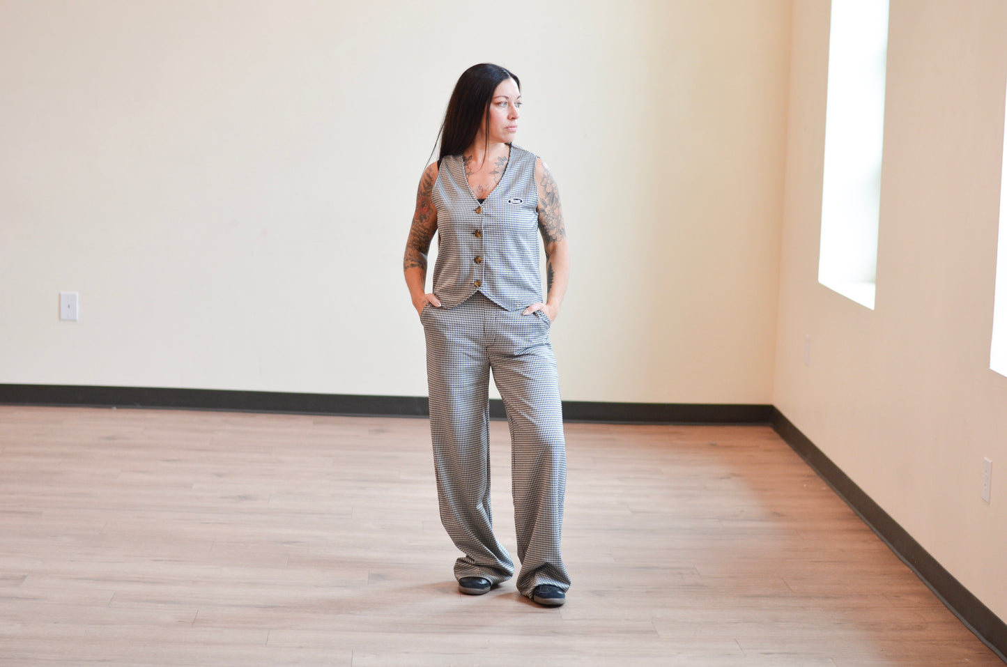 Houndstooth Leisure Trouser Pant