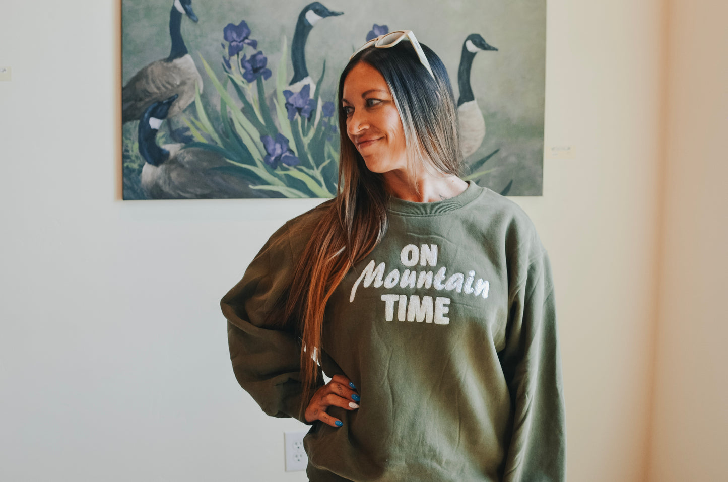 On Mountain TIme Crewneck