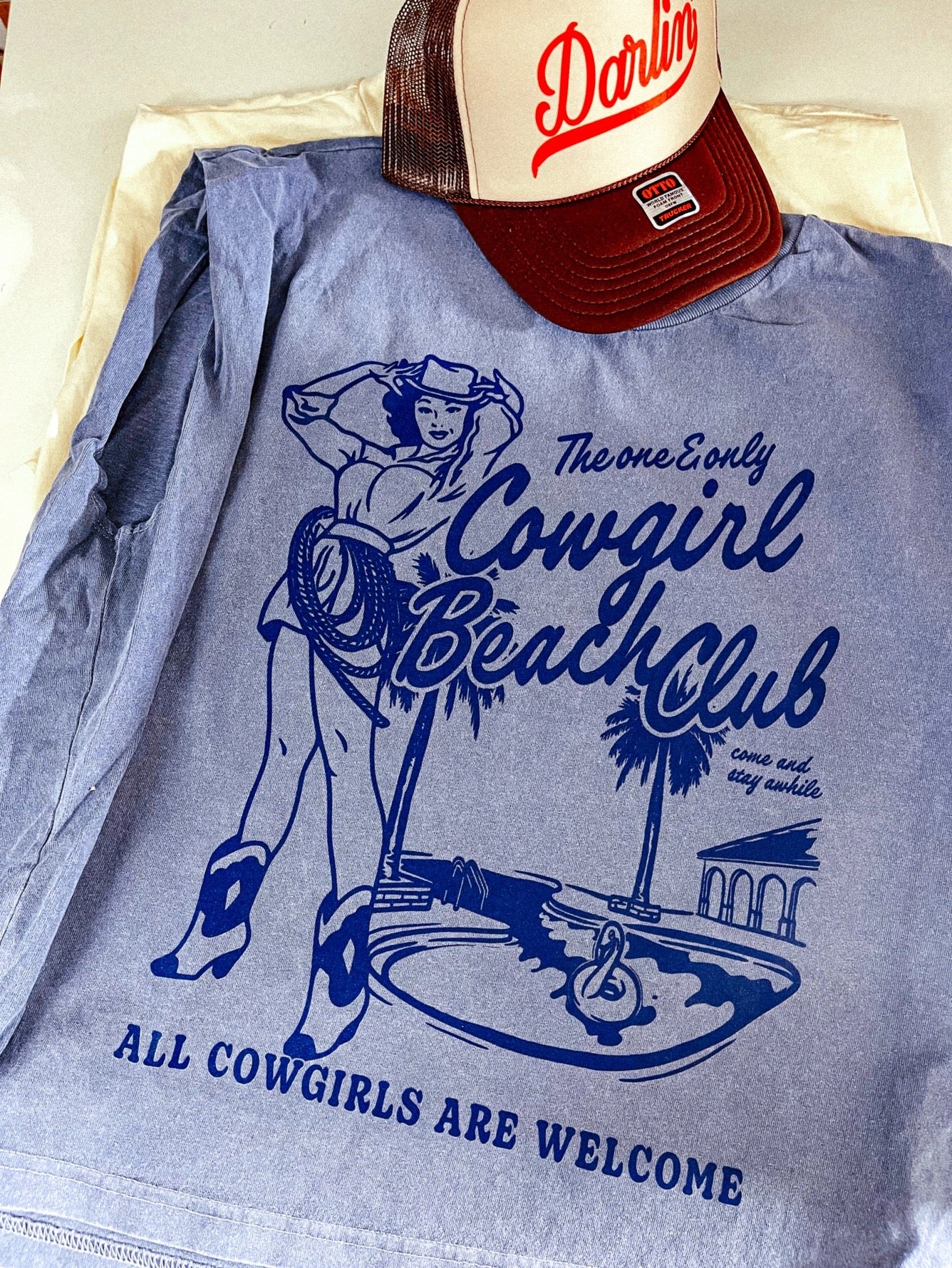 Cowgirl Beach Club Muscle Tee