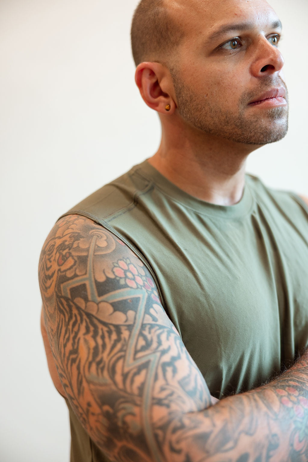 Core Performance Muscle Tank- Military Green