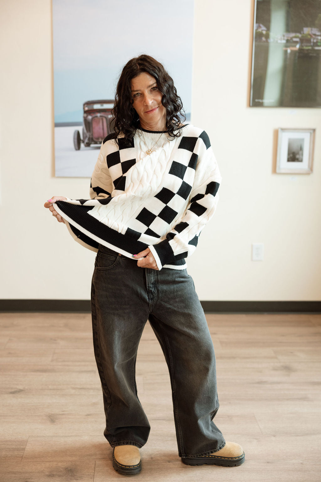 Checkmate Cable Knit Sweater