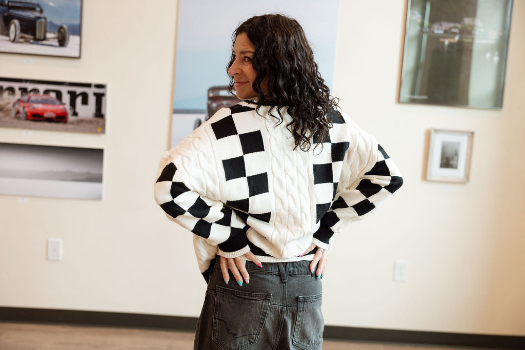 Checkmate Cable Knit Sweater