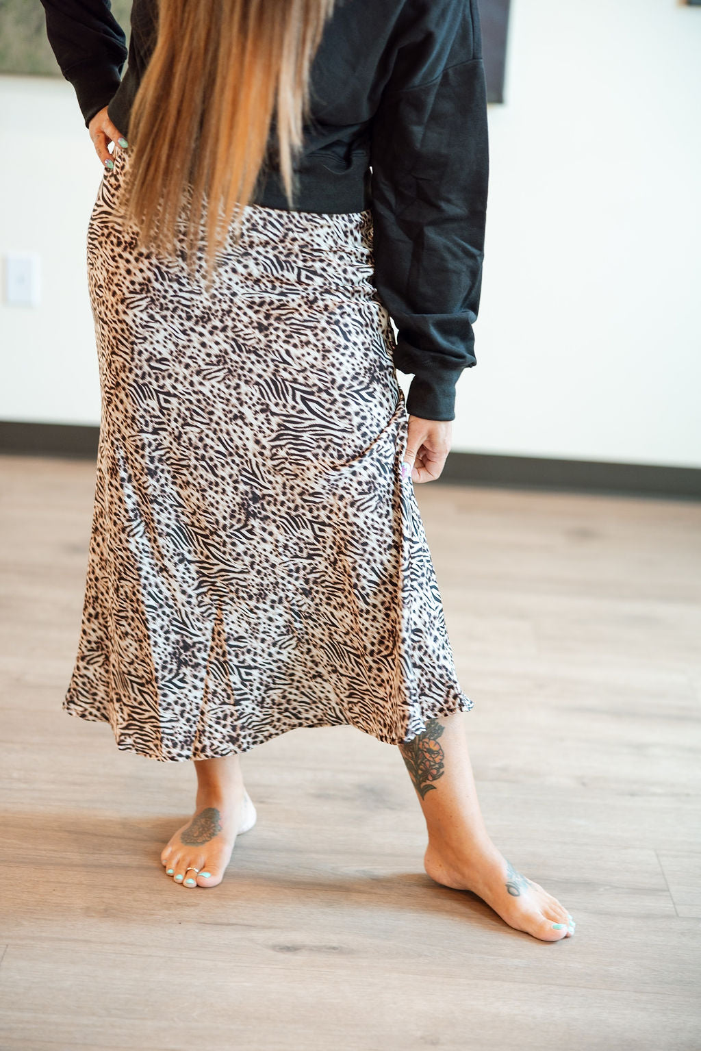 The On the Prowl Slip Skirt