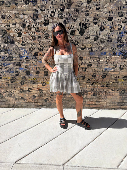Free People Laurel Plaid Mini Dress