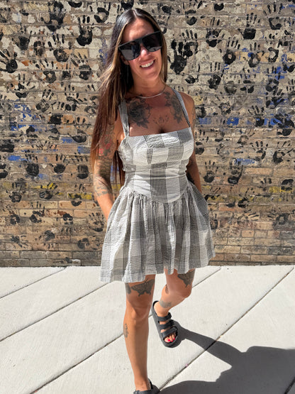 Free People Laurel Plaid Mini Dress