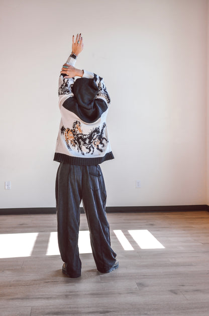 Wild Mustang Horse Cardigan