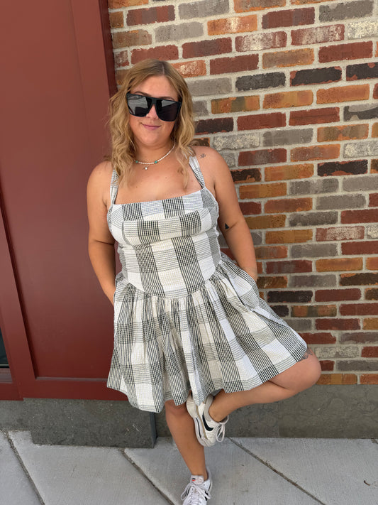 Free People Laurel Plaid Mini Dress