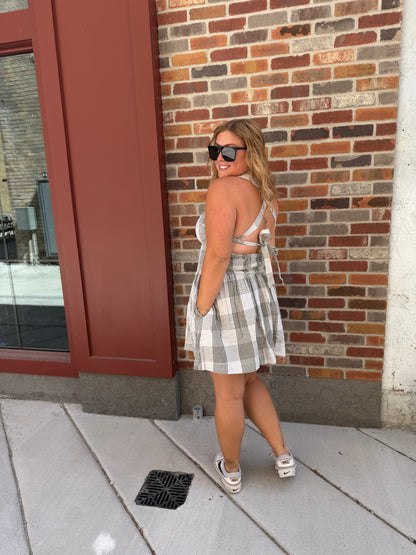Free People Laurel Plaid Mini Dress