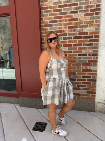 Free People Laurel Plaid Mini Dress