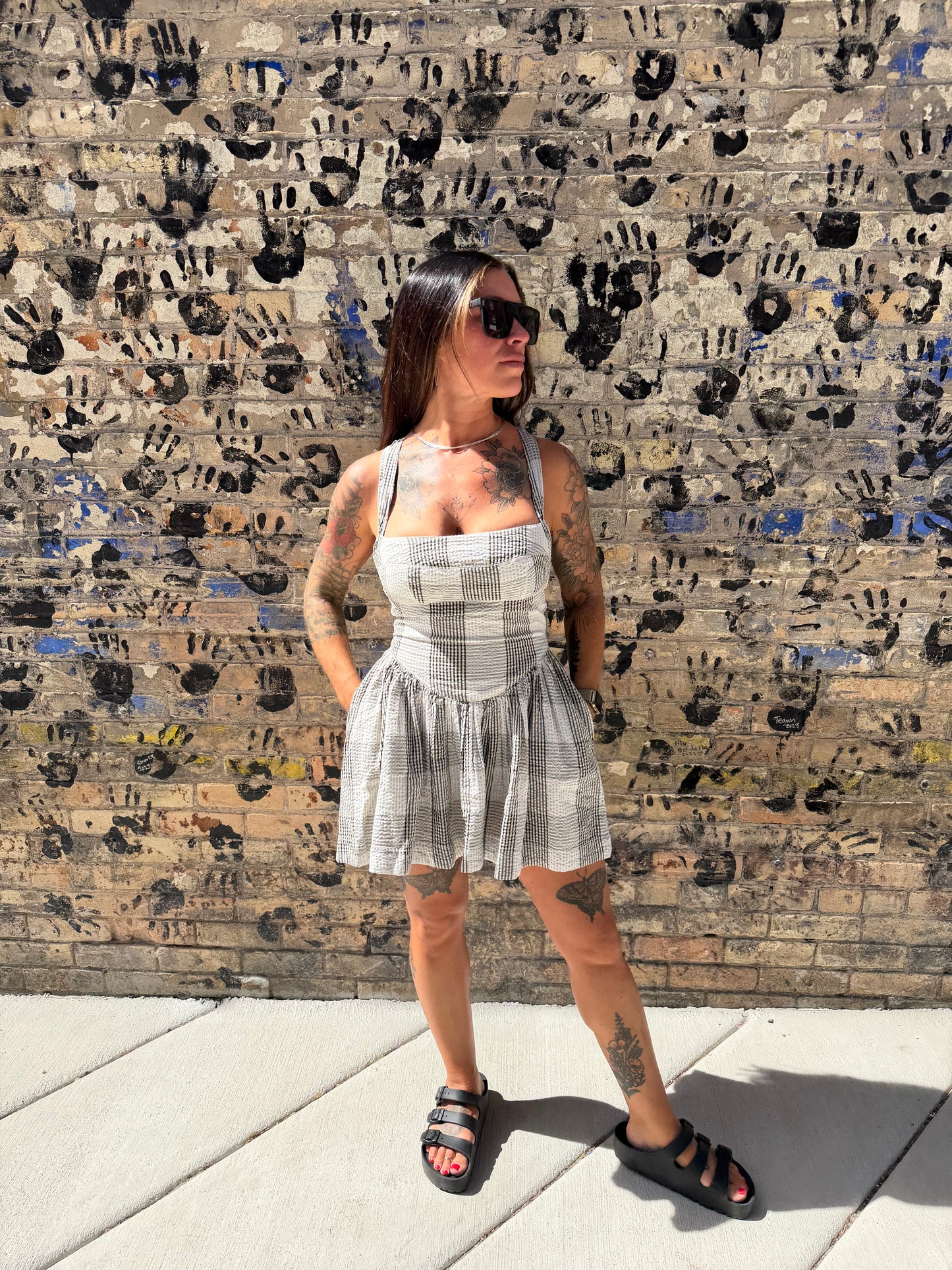 Free People Laurel Plaid Mini Dress