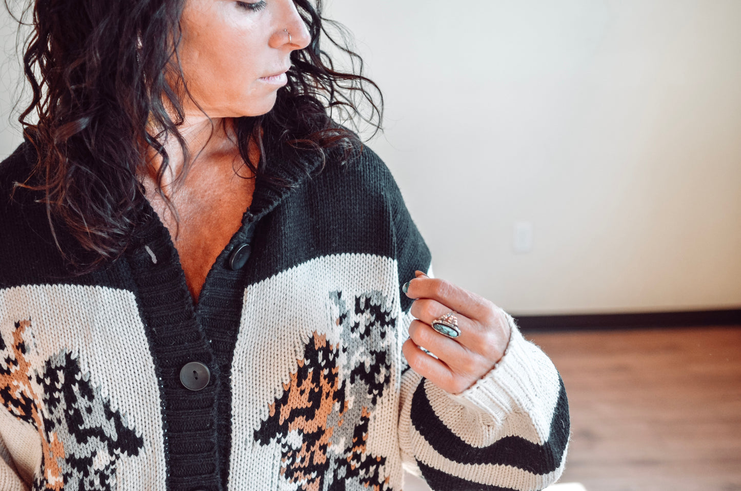 Wild Mustang Horse Cardigan