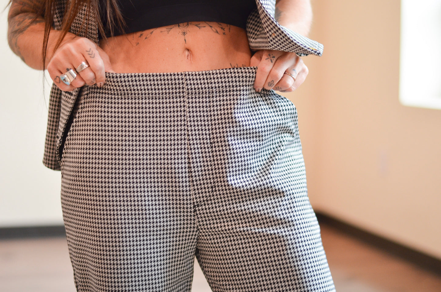 Houndstooth Leisure Trouser Pant