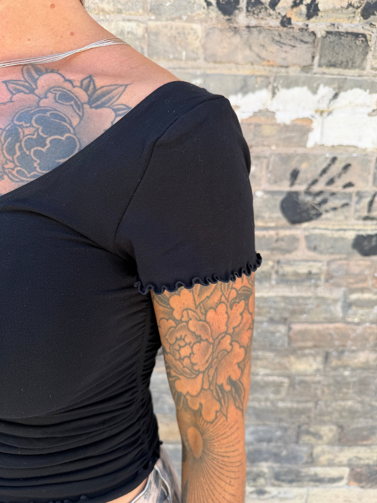 Free People Little Extra Tee – Black