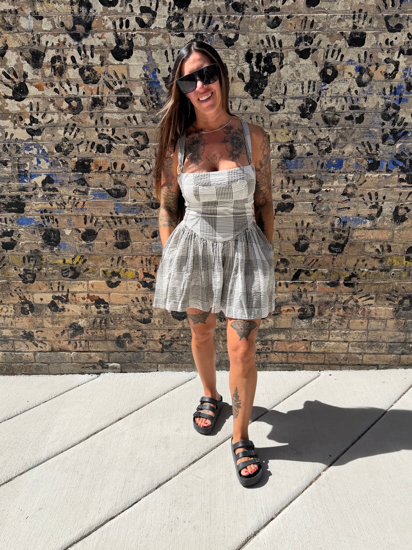 Free People Laurel Plaid Mini Dress