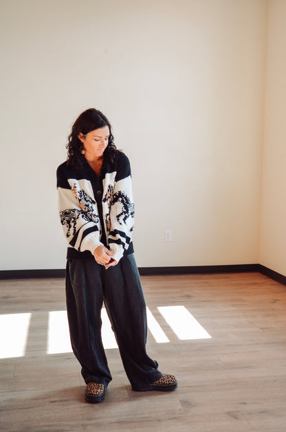 Wild Mustang Horse Cardigan