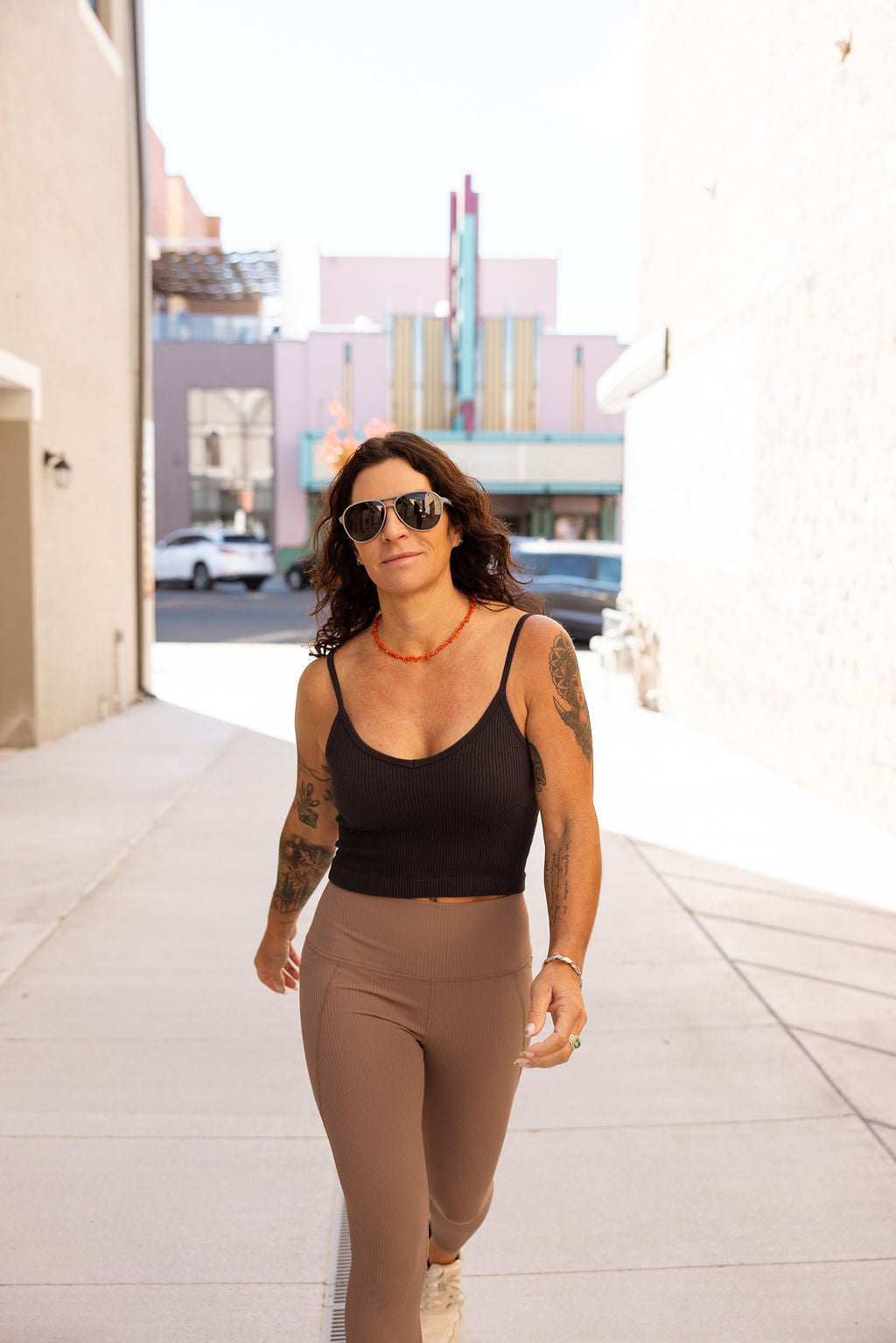 Soft Ribbed 7/8 High Waisted Leggings