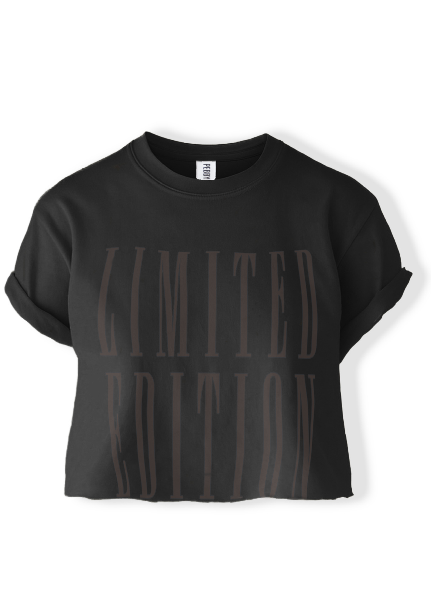 Cropped Limited Edition Blacked Out Graphic Tee