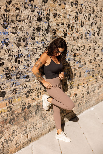 Soft Ribbed 7/8 High Waisted Leggings