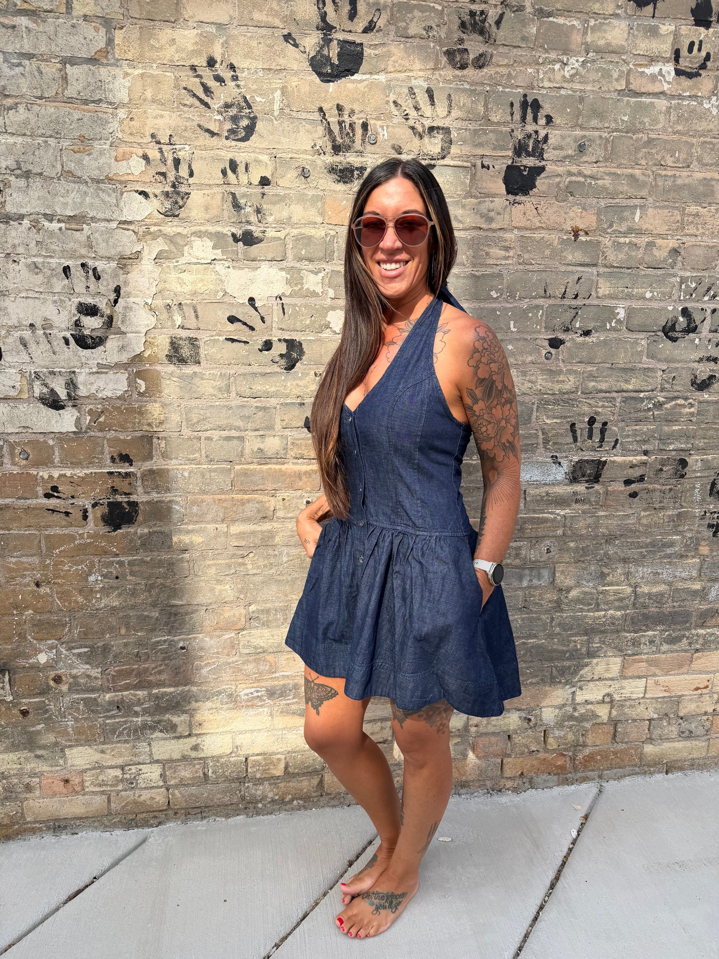 Clean Break Mini Denim Dress