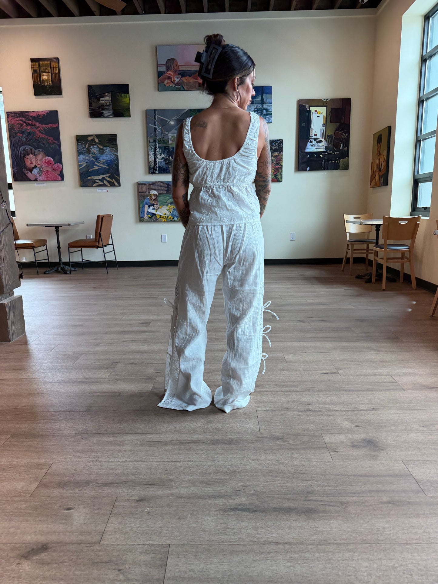 Brixton Seaside Eyelet Wide Leg Pants
