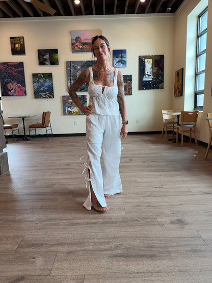 Brixton Seaside Eyelet Wide Leg Pants