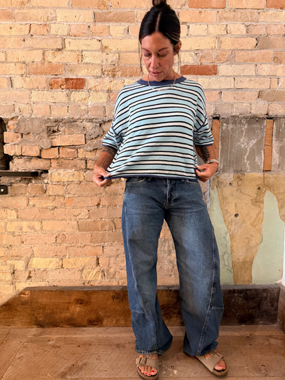 Free People Clean Rugby Tee