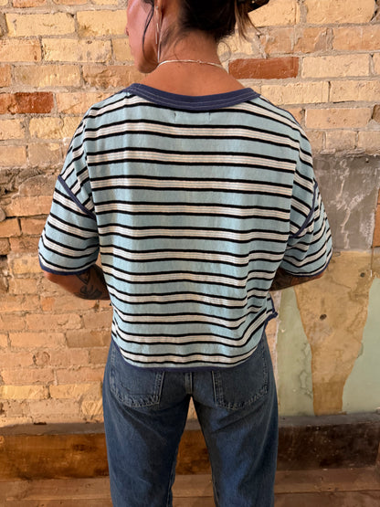 Free People Clean Rugby Tee