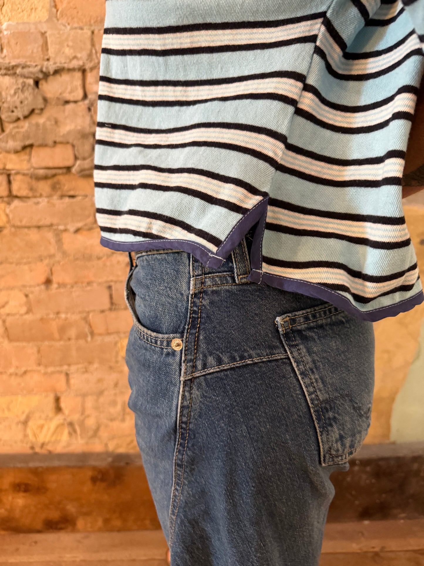 Free People Clean Rugby Tee