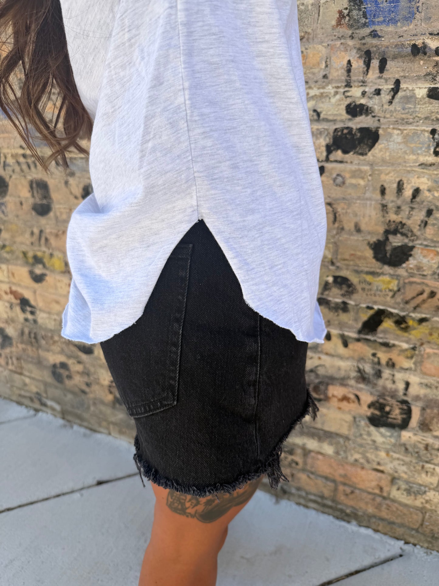 Hot Girls Hit Curbs Side Slit Tee