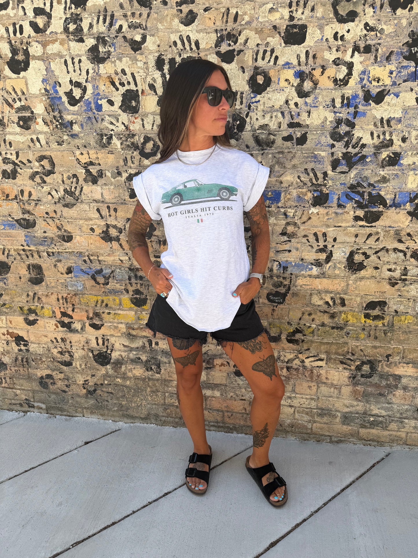Hot Girls Hit Curbs Side Slit Tee