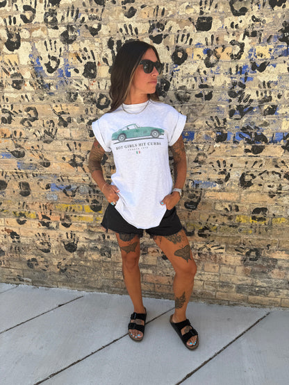 Hot Girls Hit Curbs Side Slit Tee
