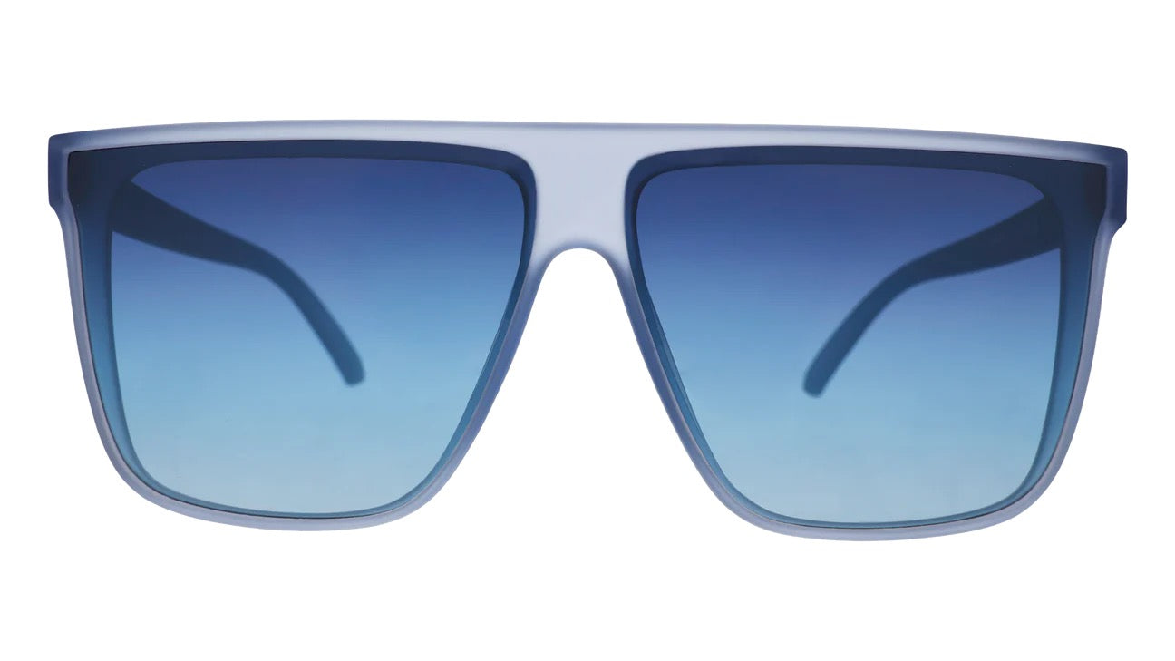 Blue gradient sunglasses on a white background