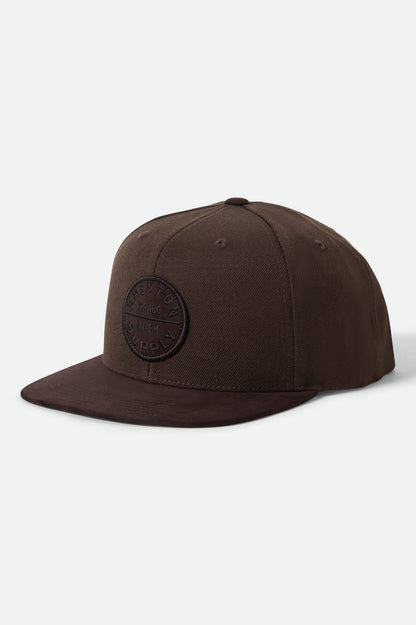 Brixton Oath III Snapback Hat- Brown/Suede