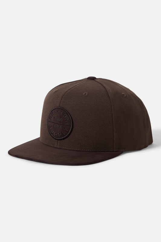 Brixton Oath III Snapback Hat- Brown/Suede