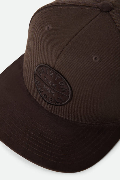 Brixton Oath III Snapback Hat- Brown/Suede