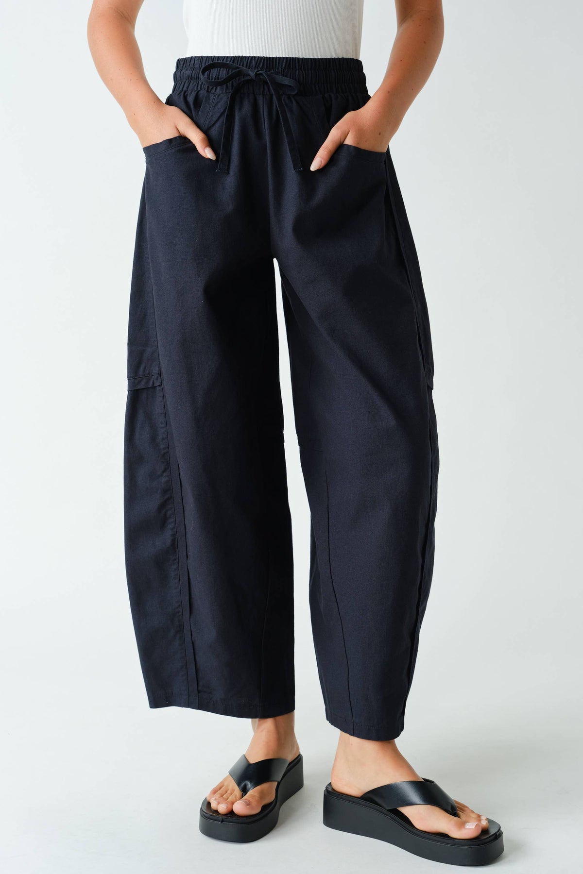 Backroads Black Barrel Pants