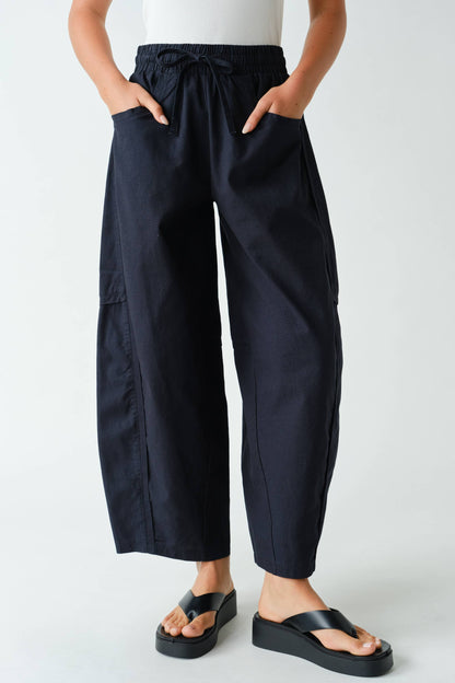 Backroads Black Barrel Pants
