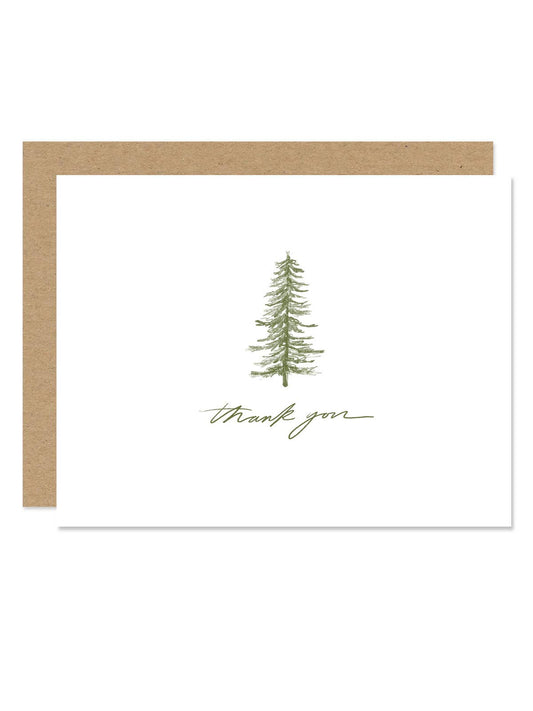 Pine Tree Thank You Card