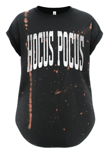 HOCUS POCUS BLEACHED OUT SIDE SLIT TEE