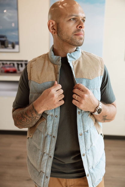 Denim Rounder Vest