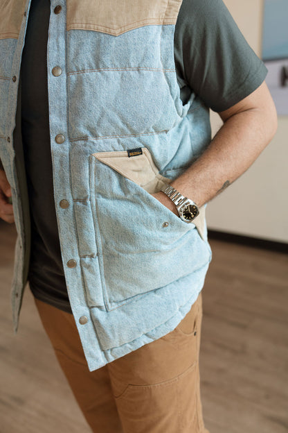 Denim Rounder Vest
