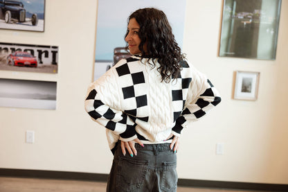 Checkmate Cable Knit Sweater