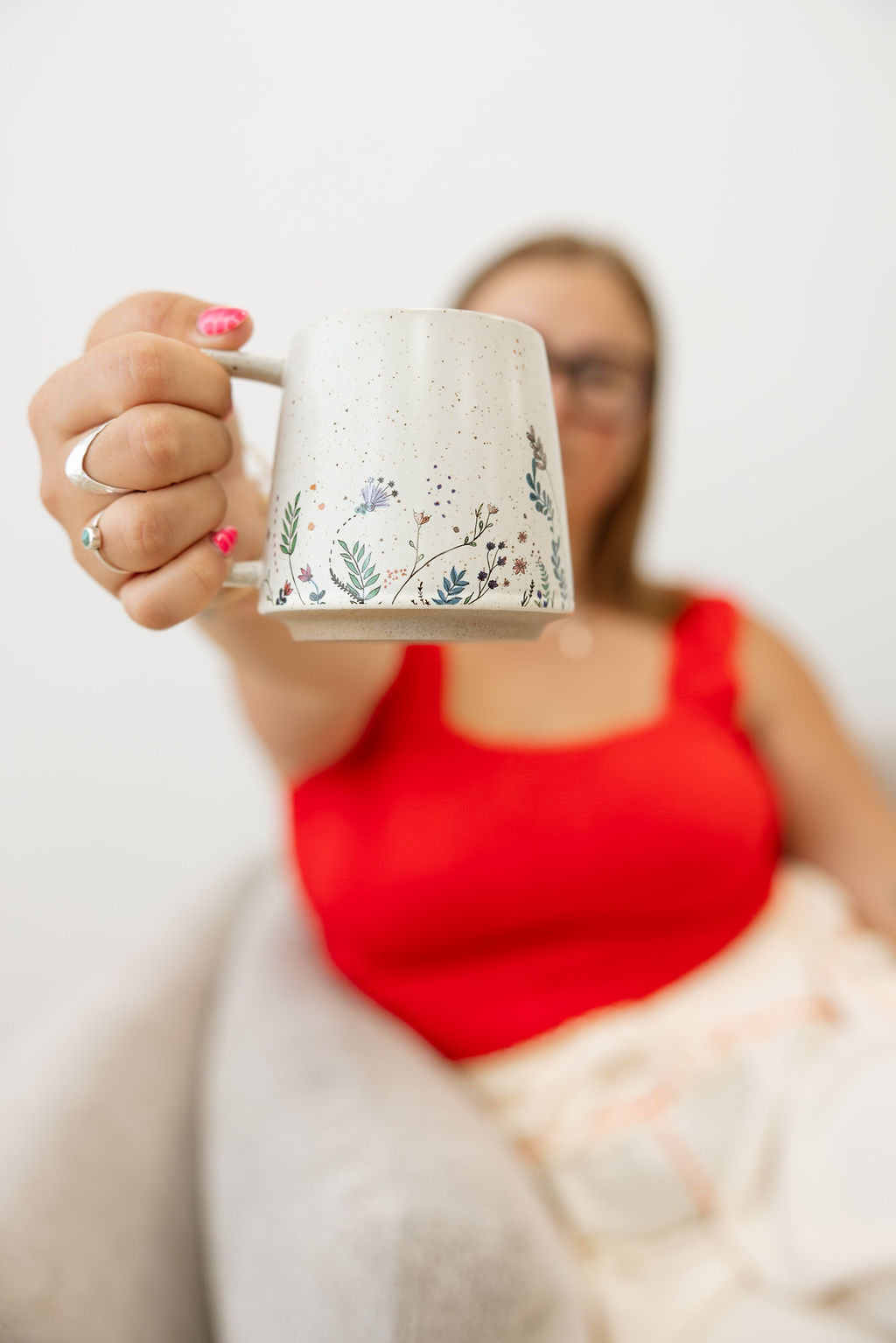 Floral Bloom Stoneware Mug