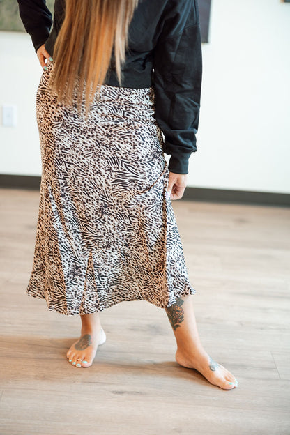 The On the Prowl Slip Skirt