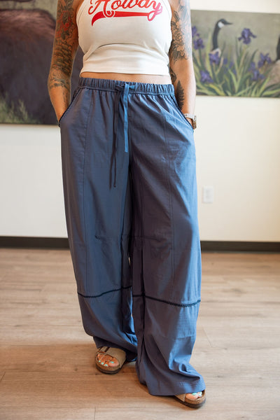 Wish It Wide Leg Pant | Flowy Relaxed Woven Trousers – Roadrunner